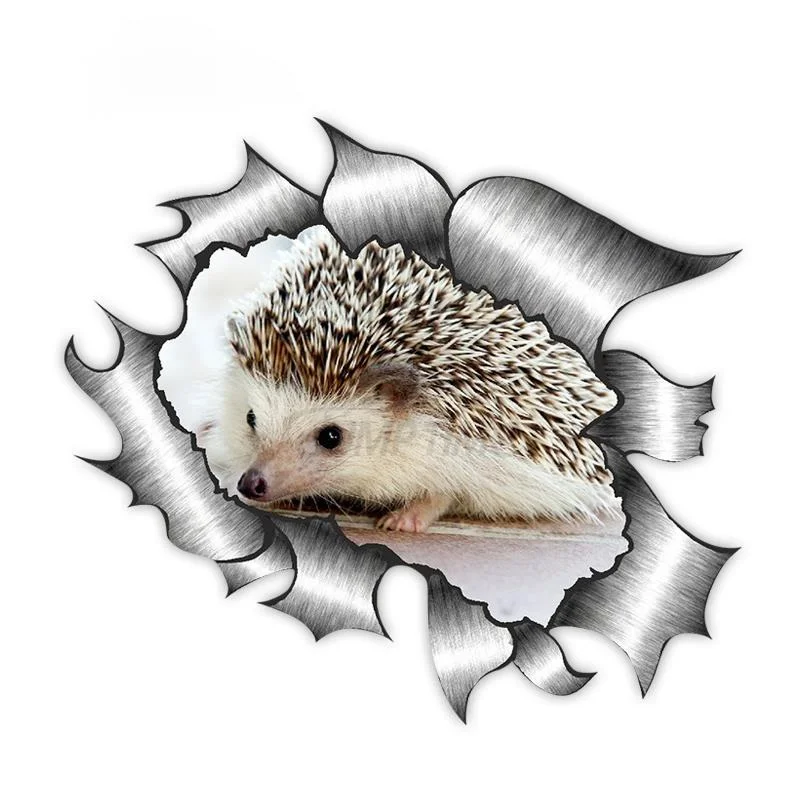 

LLY-1351 Car Stickers Cute Hedgehog Motif Decorative PVC Auto Motorcycle Accessories Creative Sunscreen Waterproof Decals