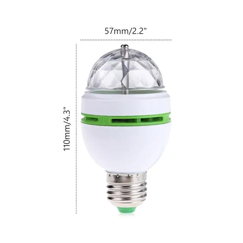 

E27/b22 Led Colorful Ball Change Color Rotating Stage Lighting For Dj Mini Bulb Disco Xmas Party Projector Ligh R7K6
