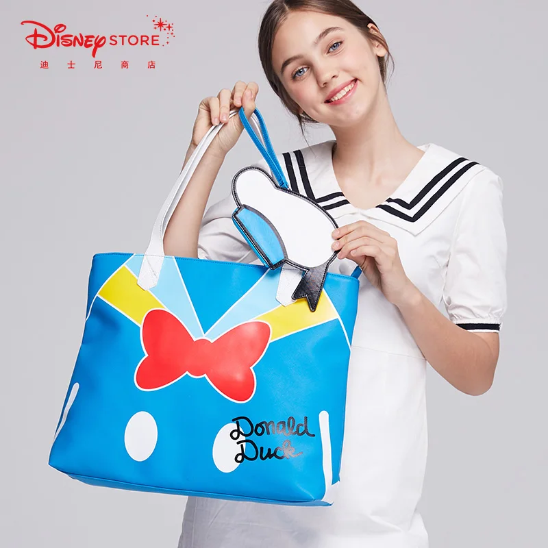 

Original Disney Fashion Donald Duck Large Capacity Tote Bag Cute Cartoon Single Shoulder Bag New Product Backpack