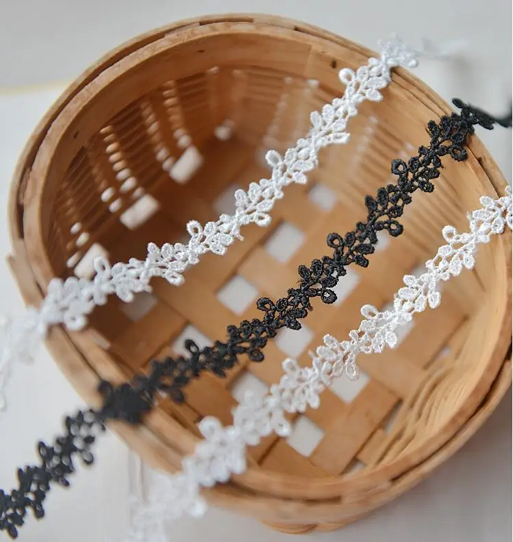 5 ярдов белая и розовая Цветочная вышивка венецианская Водорастворимая