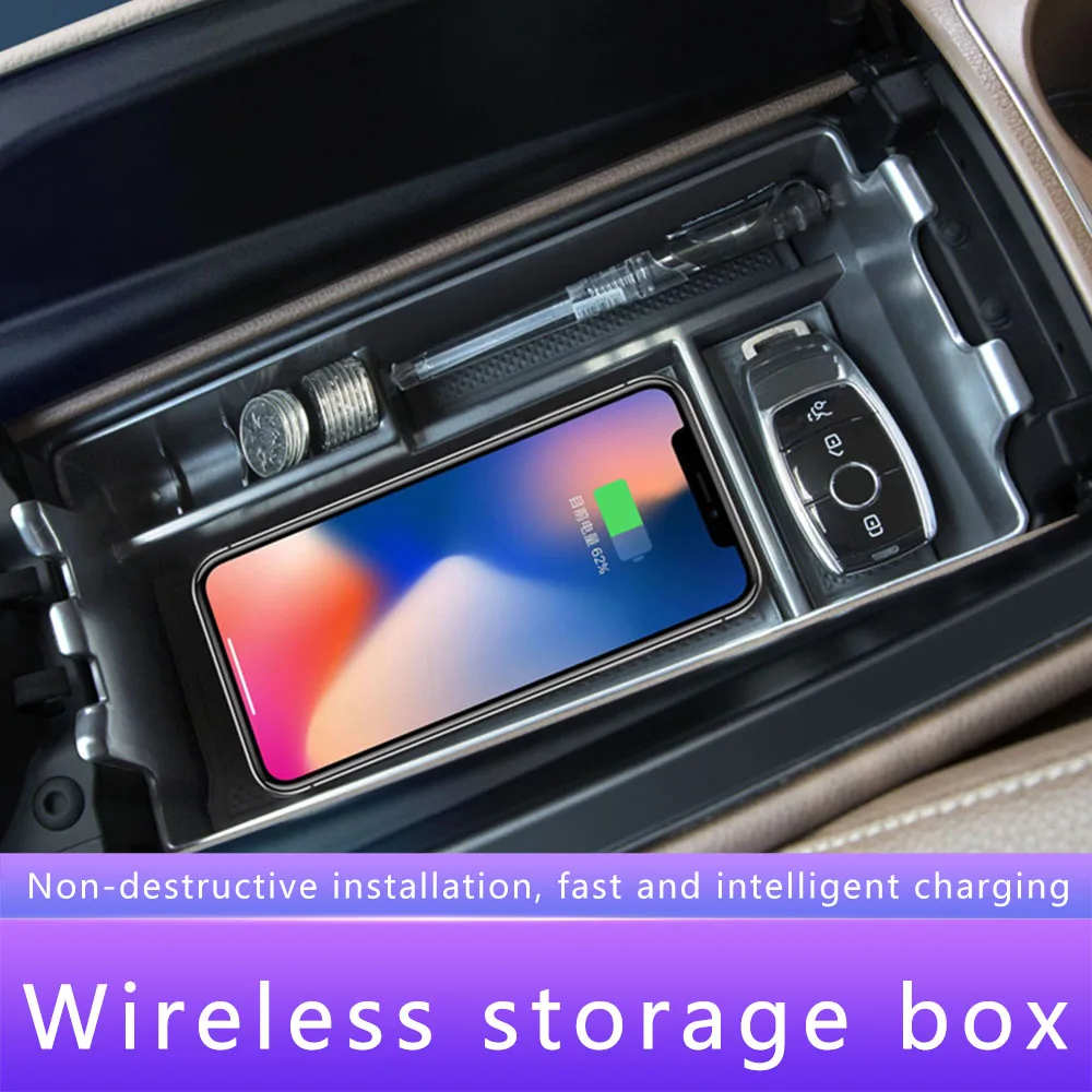 Автомобильное беспроводное зарядное устройство для Mercede GLC/E/C Class w205 w213 LHD