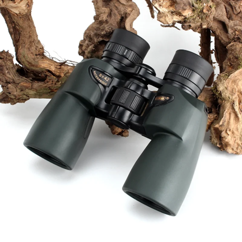 

Powerful military 8x42 binoculars HD telescope low light night vision hunting camping high definition optical glass telescope
