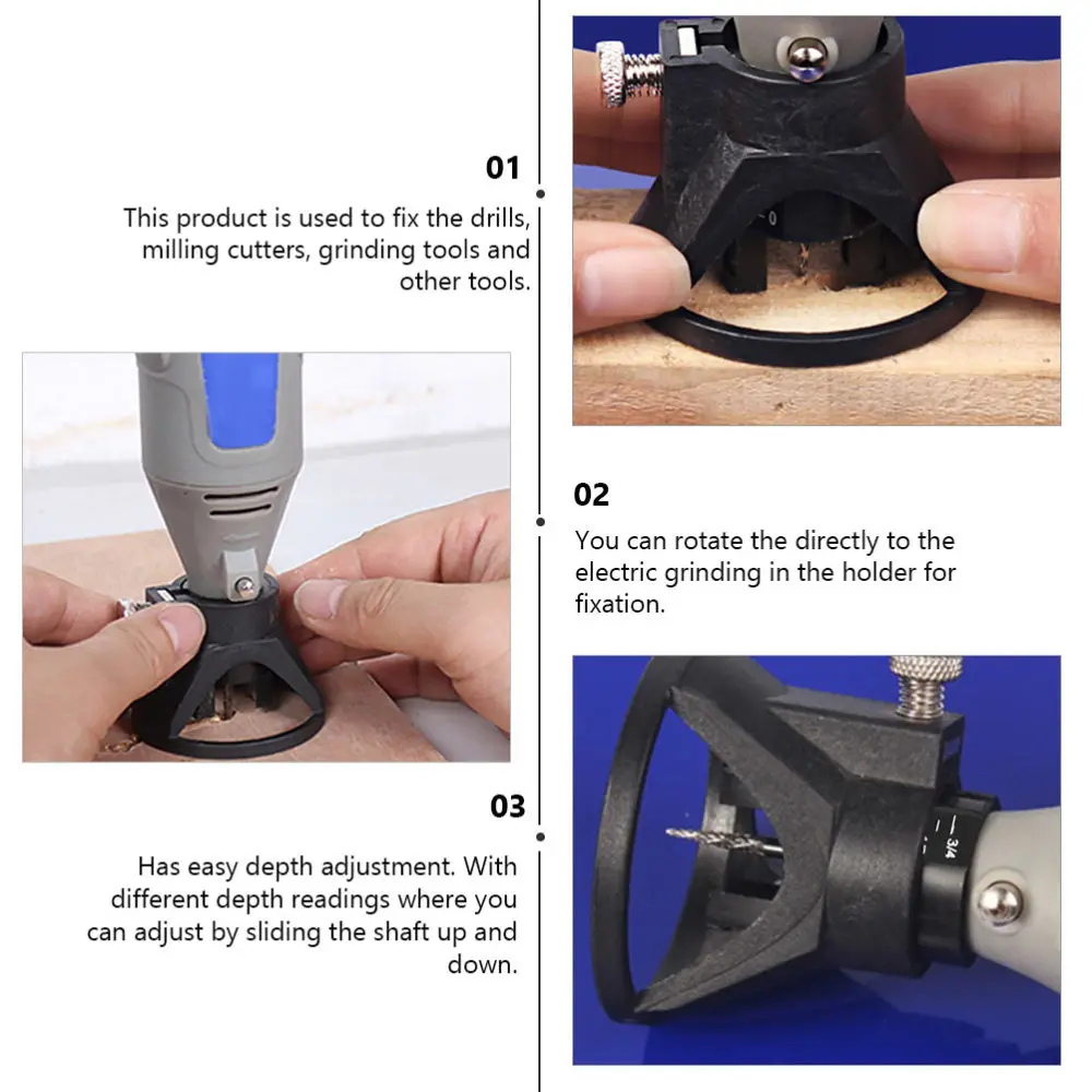 

2pcs Carving Rotary Locator Electric Drill Grinding Locator Milling Attachment