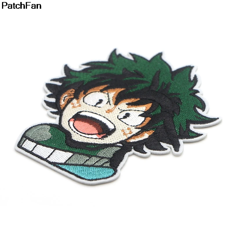 Patchfan My hero Academy, Мультяшные железные нашивки, одежда с вышивкой, лоскутные аксессуары, значки на заказ, A2336
