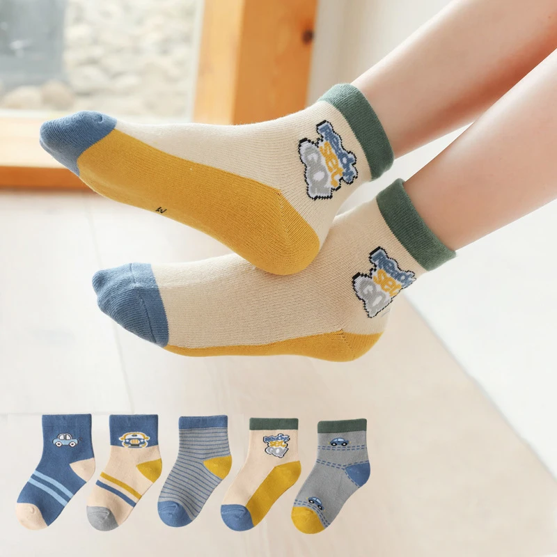 

Детские носки, весна-осень-зима, новые Мультяшные носки-трубы для мальчиков и девочек, хлопковые детские носки