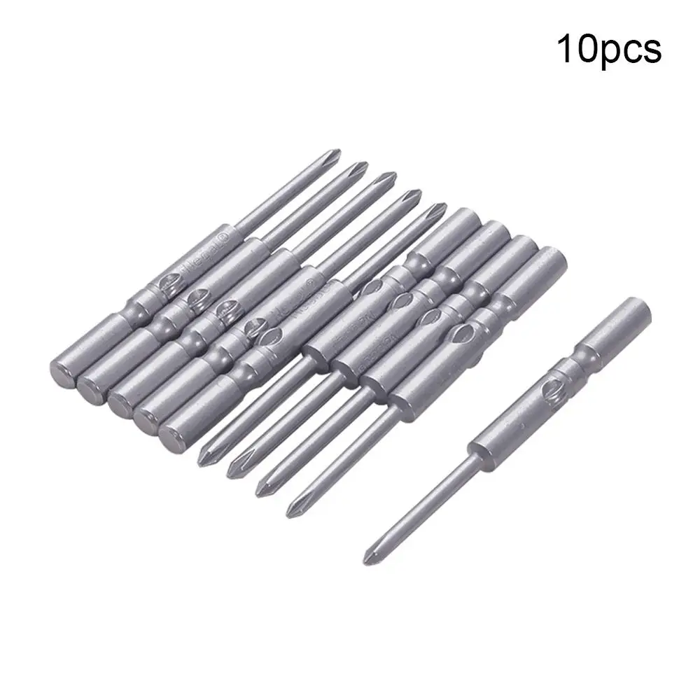 

10pcs Phillips Magnetic Screwdriver Bits Round Shank 5PH2 PH2 PH1 3PH2 3PH1 2.5PH0 2PH0 3.5PH1 L:60mm 5mm Dia S2 Screw Driver