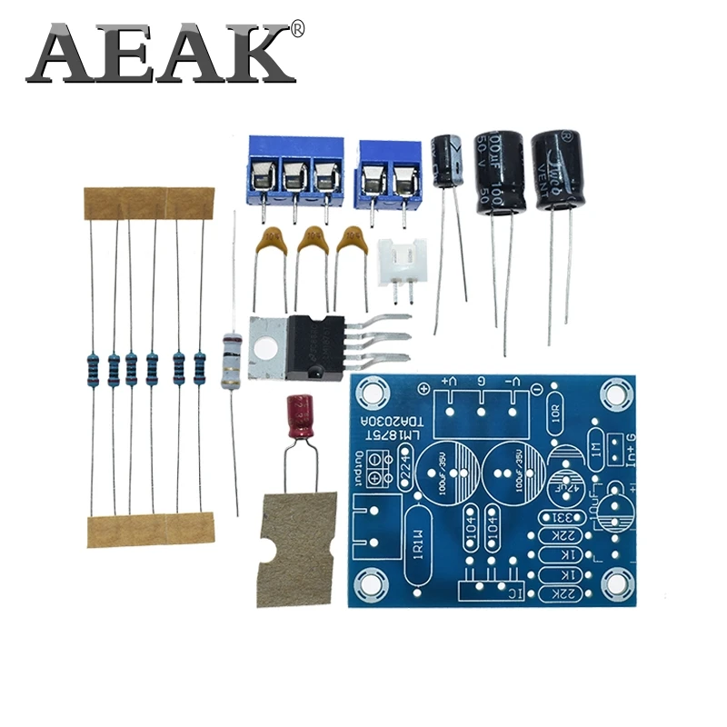 Плата усилителя AEAK LM1875T 30 Вт моно усилитель мощности динамика PCB производство DIY kit