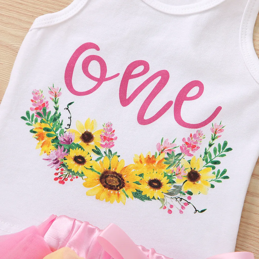 Комплект летней одежды для новорожденных из 2 предметов юбка тюля с градиентным