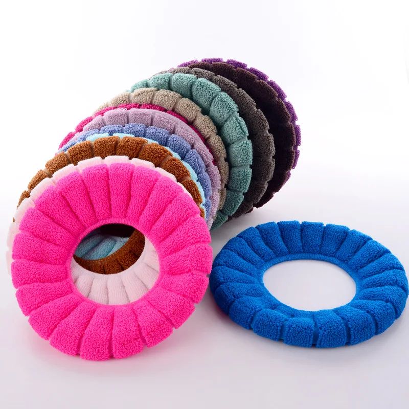 Универсальный мягкий Подогрев моющееся сиденье для унитаза коврик набор