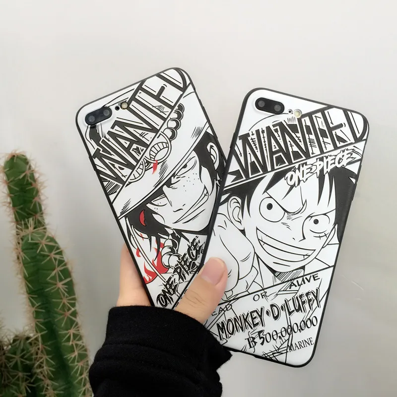 One piece Luffy Зоро Санджи 3D рельефный чехол для apple iphone 5 7 8 6 6s plus 11 pro x xs max xr Chopper Ace wanted