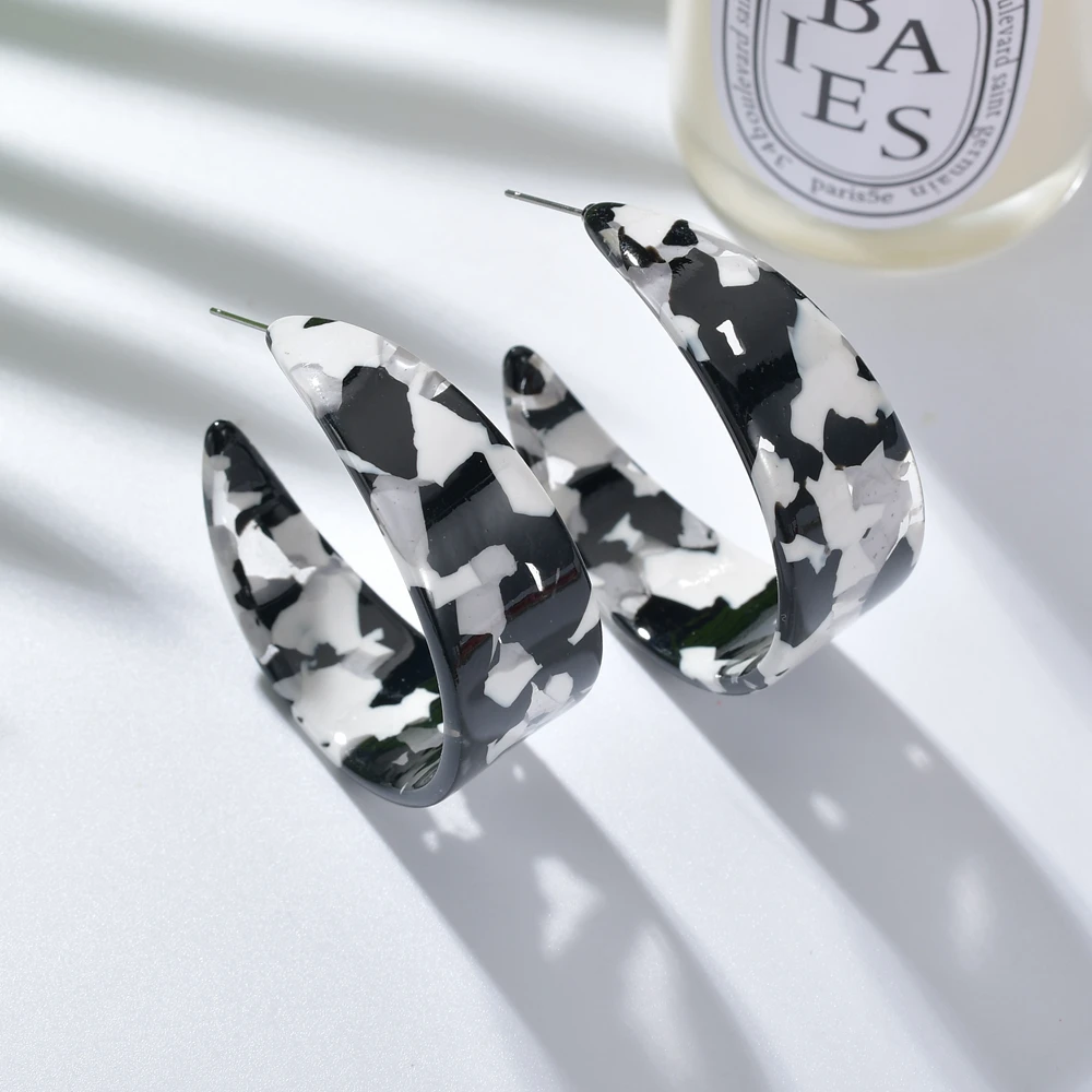 Женские акриловые серьги подвески с леопардовым принтом Украшение Серьги