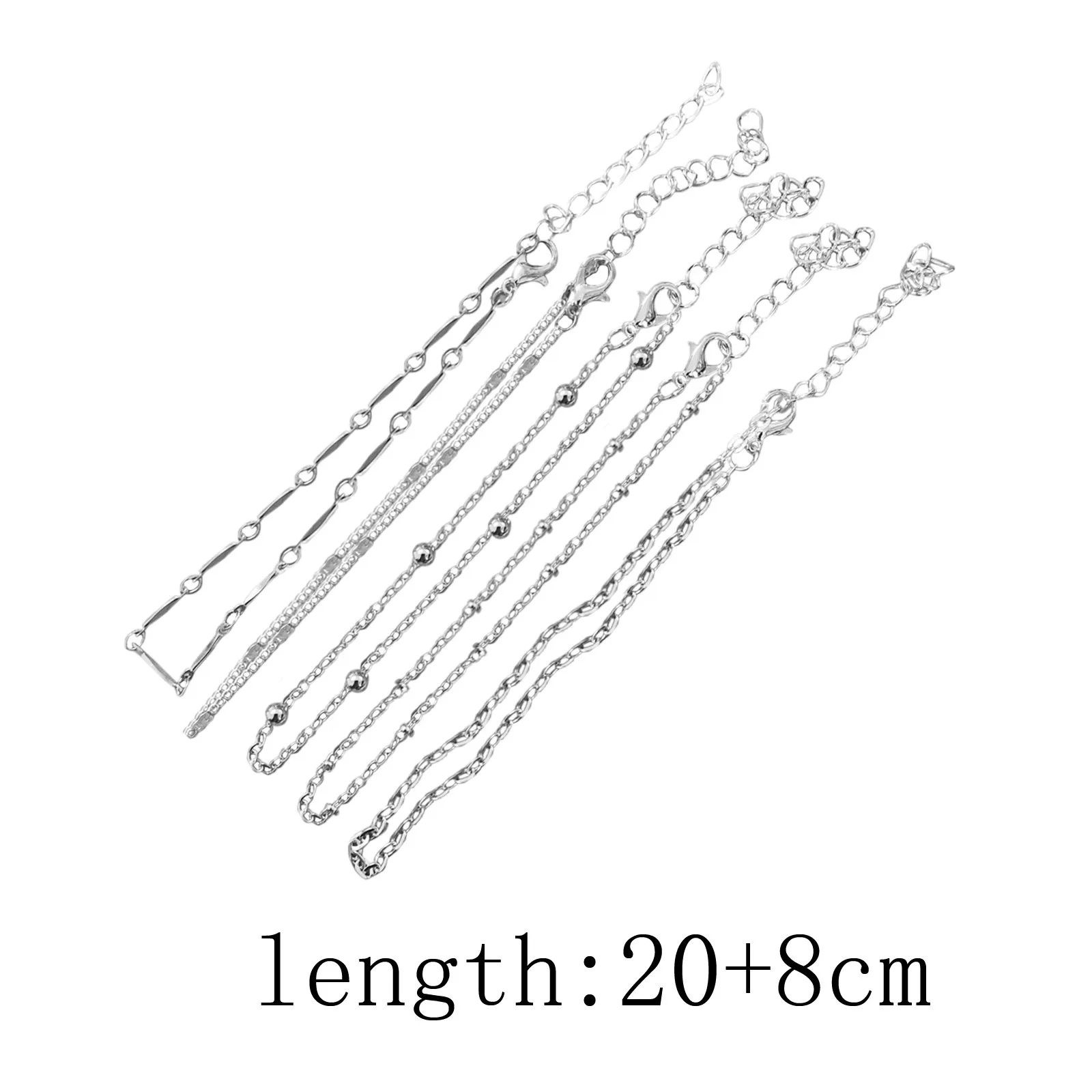 Women's 5pcs Ankle Bracelet Beach Adjustable Chain Anklet Foot Jewelry Summer Anklets On Five-layer Fashion Ank | Украшения и