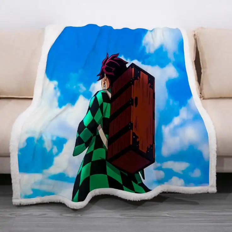 

Slayer pattern Anime 3D Demon Fleece Blanket full printed Wearable Blanket Adults/kids Fleece Blanket drop shippng style -2