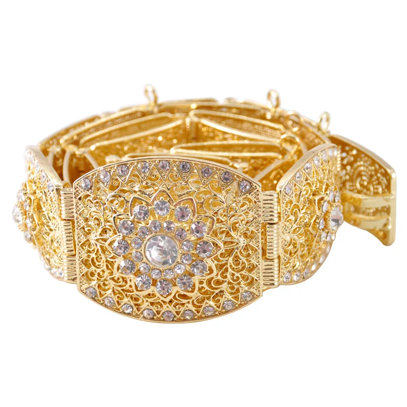 New Moroccan Kaftan Belt In Gold Trendy Dress Belt for Ladies Adjustable Length KC Gold Female Waist Chain
