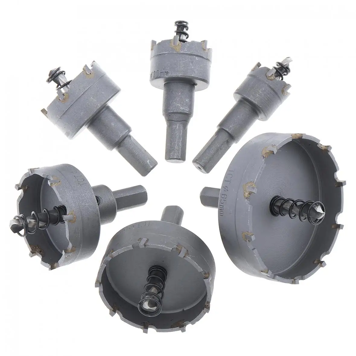 

6 pcs / set Stainless Steel HSS Hole Saw Tool Kit Carbide Tip TCT Core Drill Bits Hole Saw for Metal / Alloy / Stainless Steel