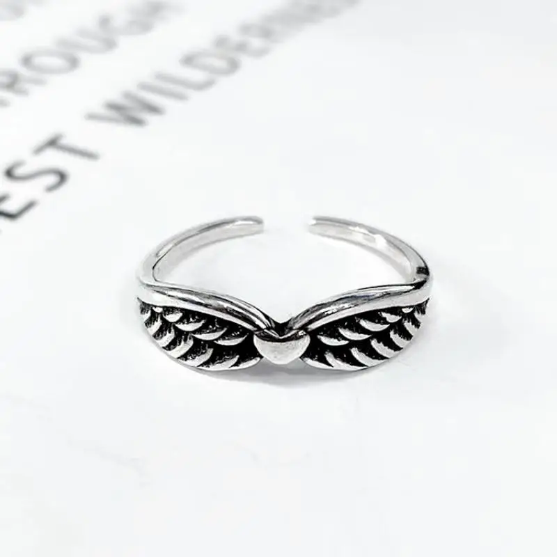 

Retro Wing Shape Open Women's Ring New Fashion Metal Accessories Party Jewelry