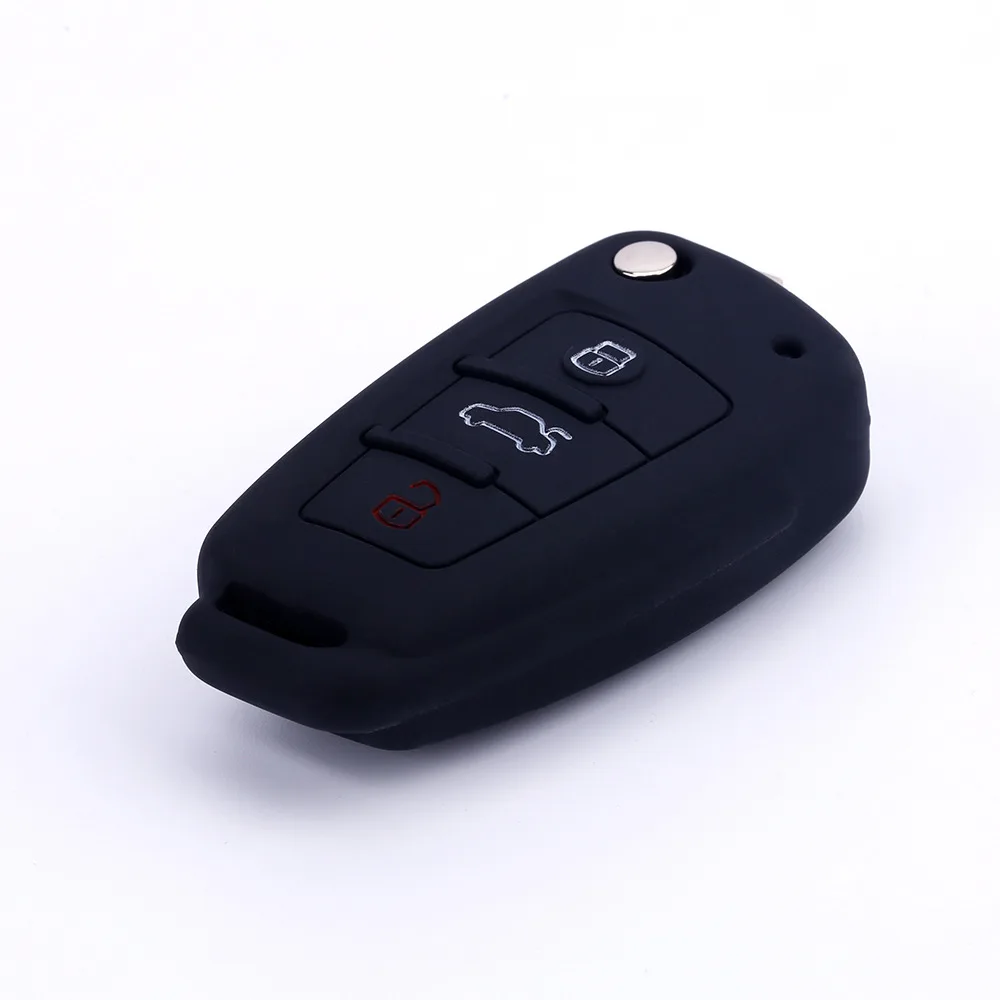 Применимый CHERY складной 3 ключа силиконовый чехол для ключей JAC пульт дистанционного управления мягкий Silcone ключ сумка Противоугонная Автомобильная крышка ключа