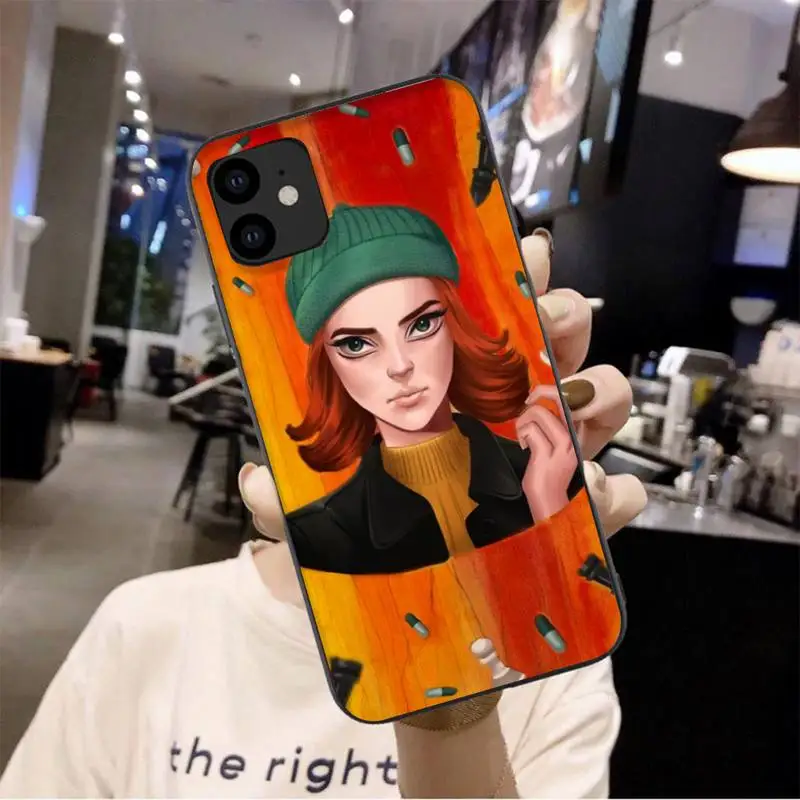 

LJHYDFCNB The Queen's Gambit Black Soft Phone Case For Iphone 6 6s 7 8 Plus XR X XS 11 12 Pro Mini Max