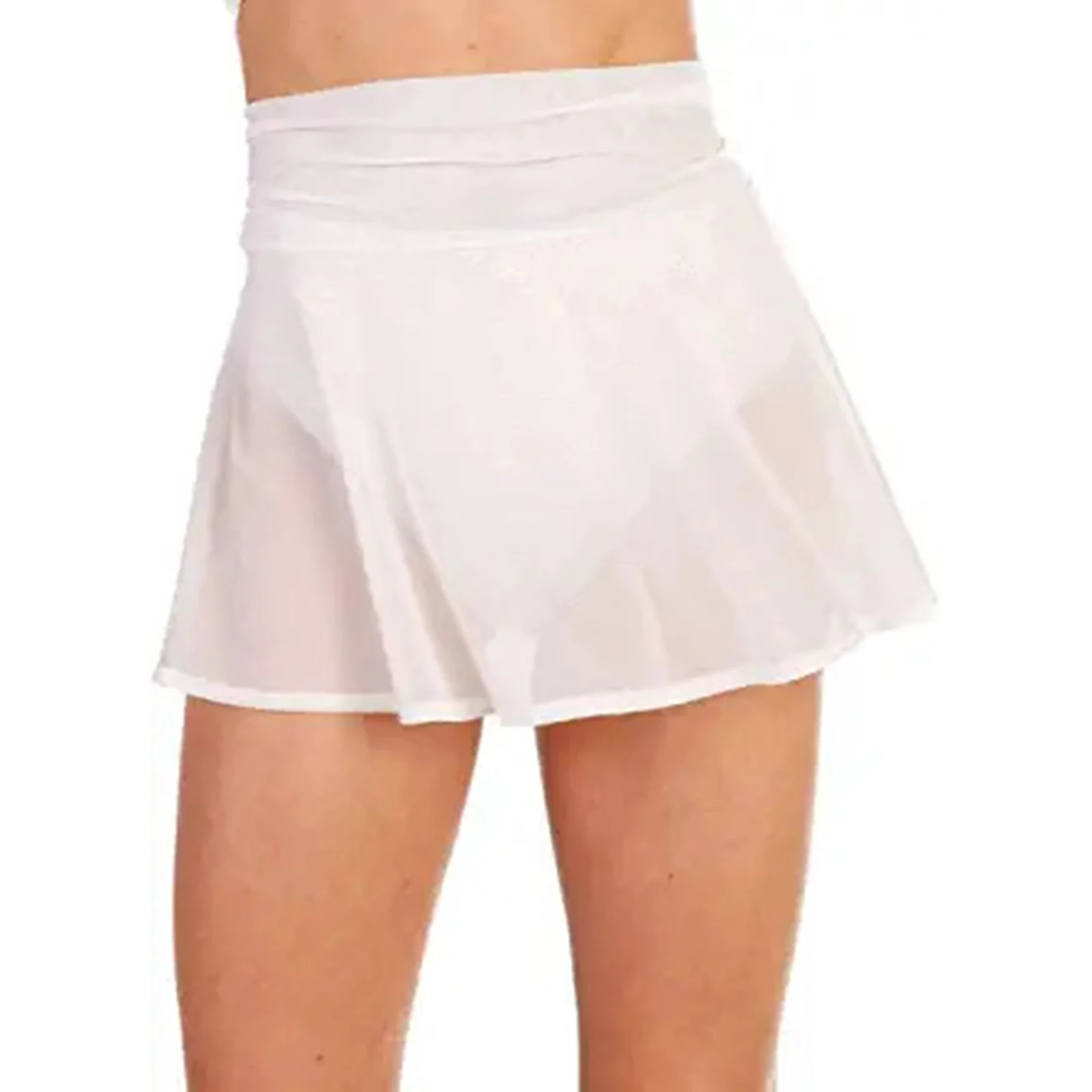 Женская пикантная юбка с высокой талией Kawaii Мини юбки летние прозрачные ажурные