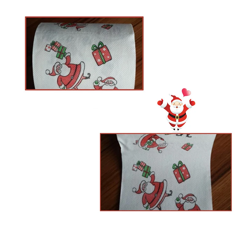 Рождественская рулонная бумага с принтом Санта-Клауса и лося новинка Лидер