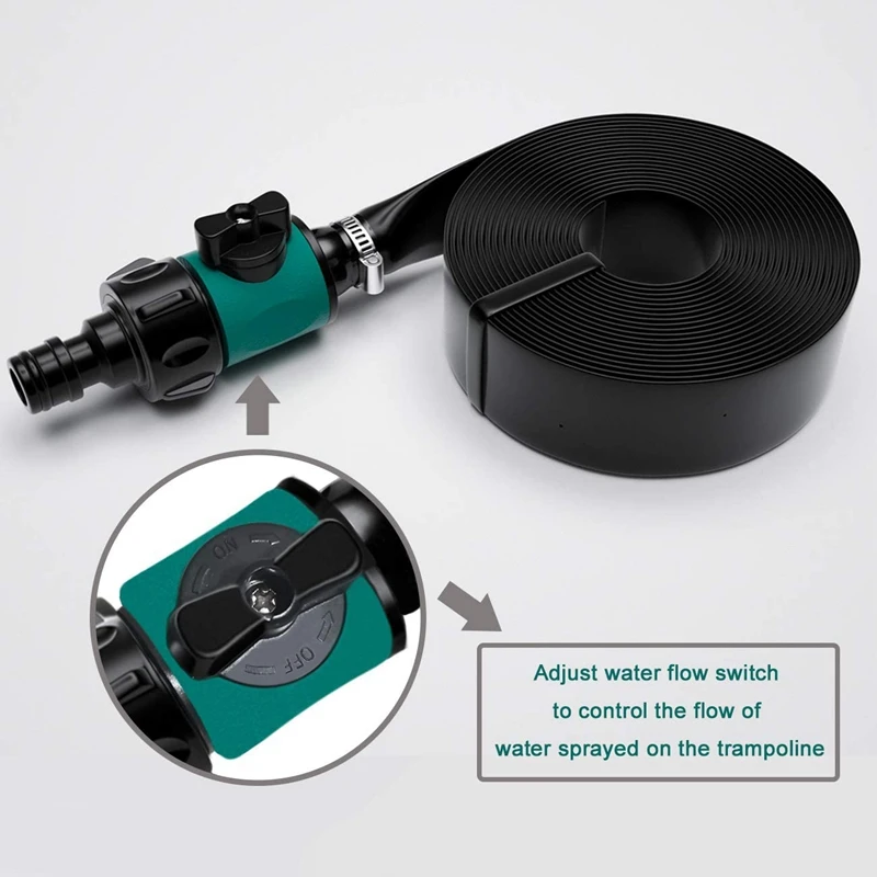 

Children's Trampoline Sprinkler, Outdoor Trampoline Backyard Water Park Watering Summer Outdoor Water Toys (39 Feet)