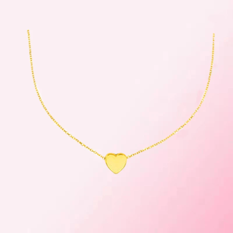 

1:1 Make 925 Sterling Silver Custom Golden Love Fashion Noble Necklace