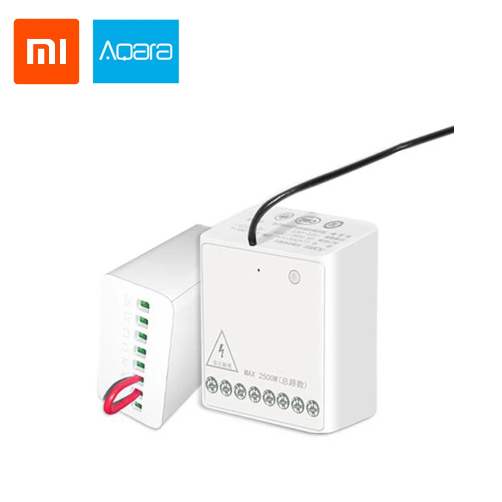 Original Xiaomi Aqara Hub work with Smart Curtain Motor Wifi Light Switch control Automation for Apple Homekit Mi Home APP - Цвет: Wireless Relay