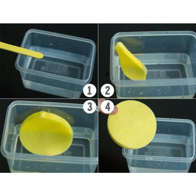 Портативный сжатый очищающий спонж для лица компактный косметический мягкий