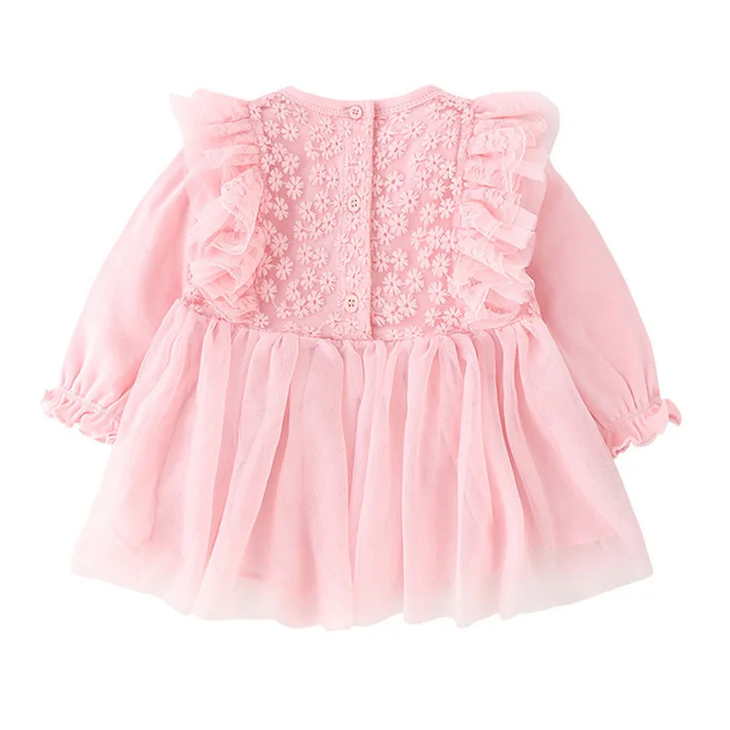 Красного цвета с рюшами принтом 1st платье на день рождения для новорожденных