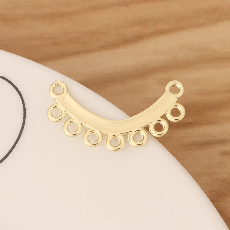 

20 Pieces Gold Tone Curved Connectors Charms Pendants for Necklace Earring Jewellery Making 26x13mm
