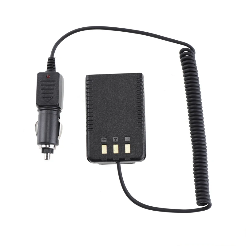Cena 12/24V Samochód ładowarka Eliminator Adapter Do Obsługi YAESU Ft4X Ft4Xr FT-4X FT-4XR SBR-28 Radio Akcesoria Walkie Talkie