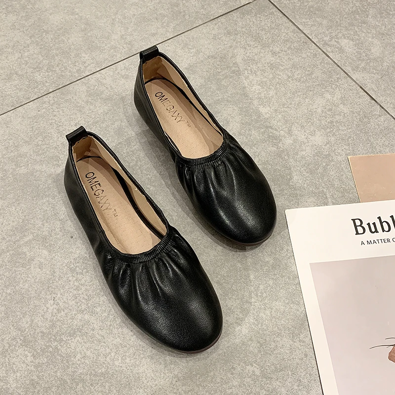 2020 женские балетки на плоской подошве женская обувь из искусственной кожи с
