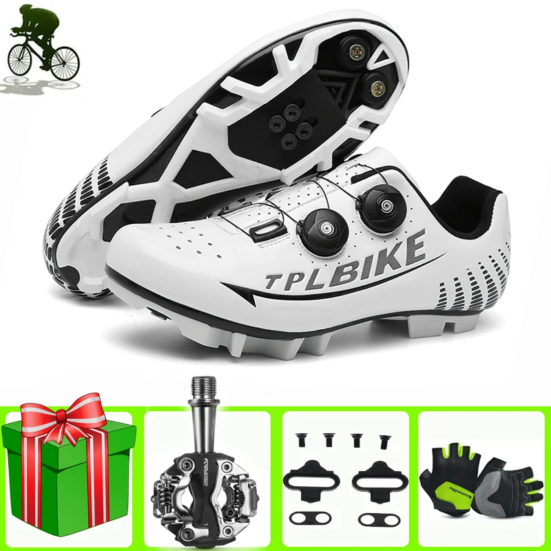 

Unisex Cycling Shoes Men Sapatilha Ciclismo Mtb Mountain Bike Ultralight Bicycle Sneakers Self-Locking Athletic Racing Sneakers