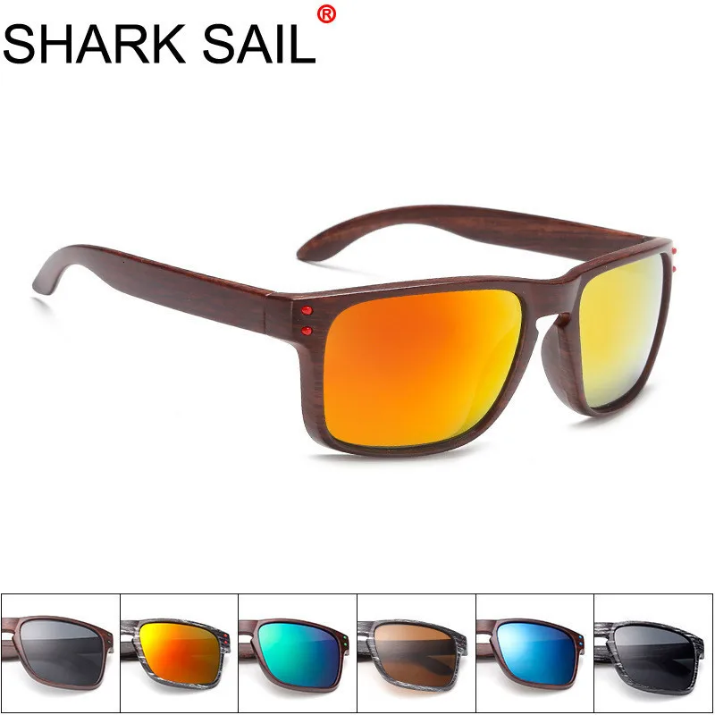 Акула парус ретро имитация бамбуковые деревянные Солнцезащитные очки женские