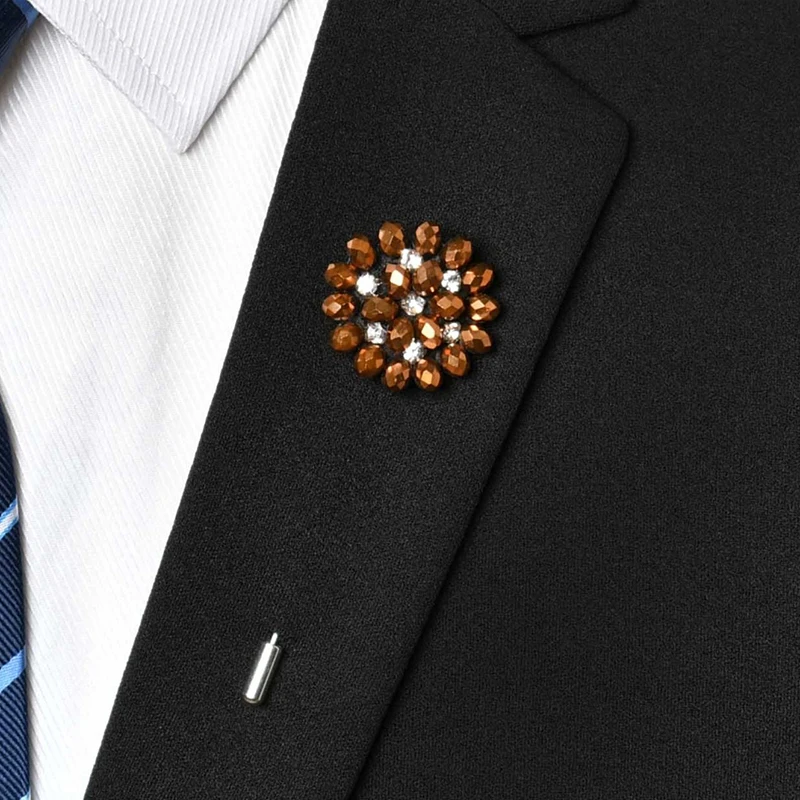 Лидер продаж броши на лацкан в форме цветка для мужчин и женщин булавки