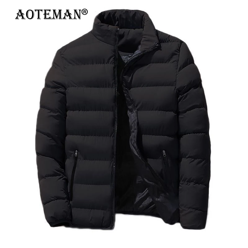 Мужские куртки зимние парки теплые комбинезоны с воротником-стойкой деловые