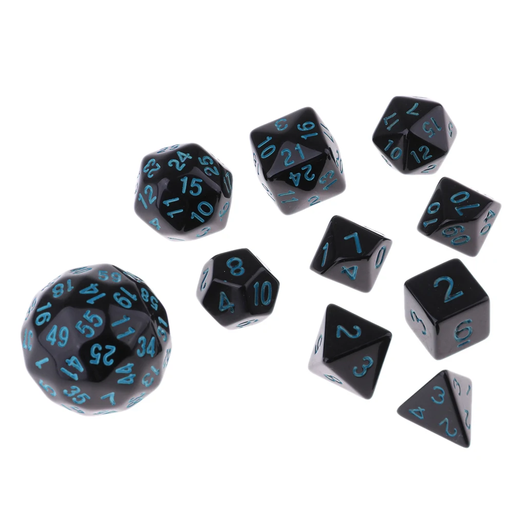 10 шт. акриловые многогранные кубики для Dungeons и Dragons Dice вечерние игровые автоматы |