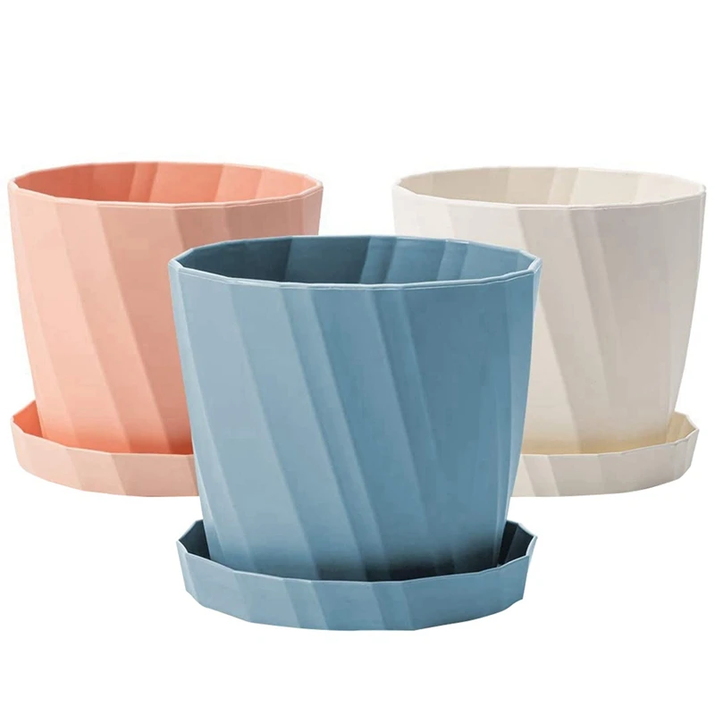 3 шт. цветной горшок для растений 6 дюйма Емкость л | Дом и сад