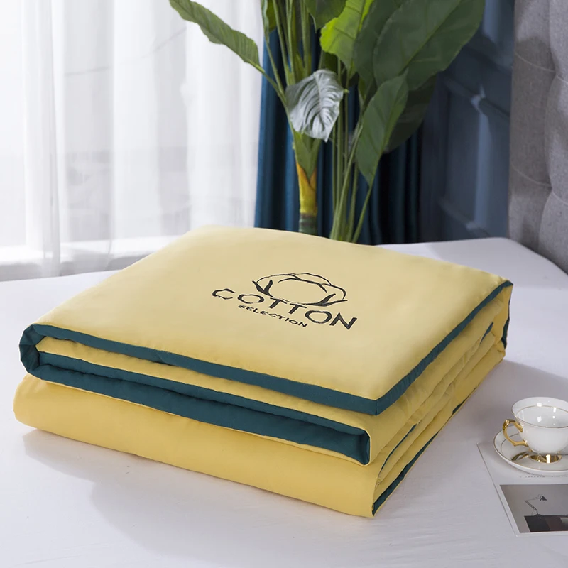 Летнее стеганое покрывало с вышивкой геометрические двойные покрывала для