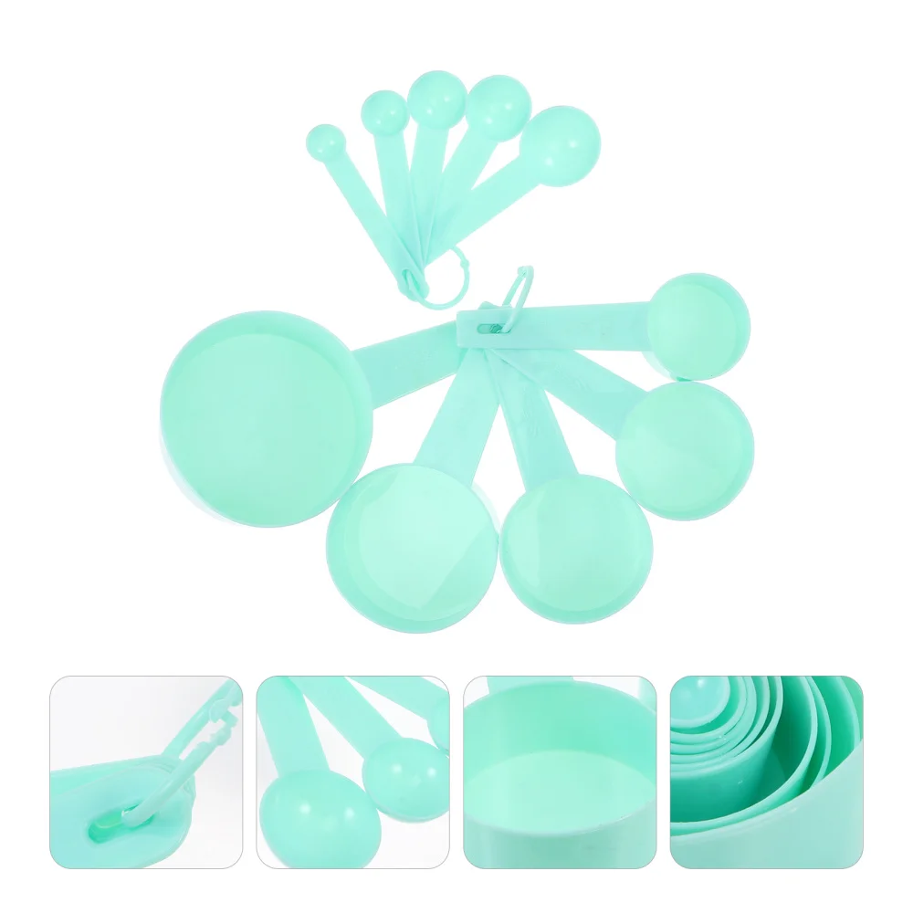 

2 Sets 20 Pcs Measuring Scoops Portable Stack-able Measuring Cups (Green)