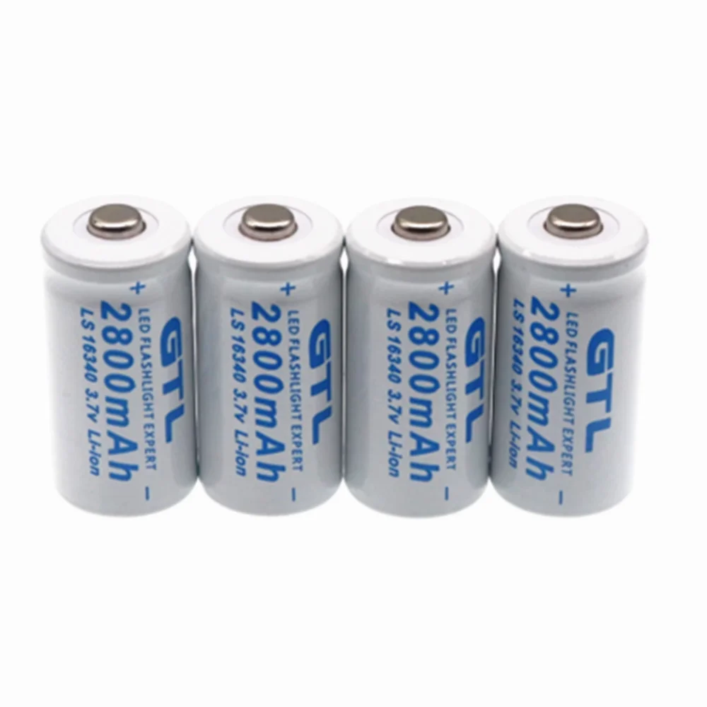 2021 New 3.7V 2800mAh Lithium Li-ion 16340 Battery CR123A Rechargeable Batteries CR123 for Laser Pen LED Flashlight Cell | Электроника