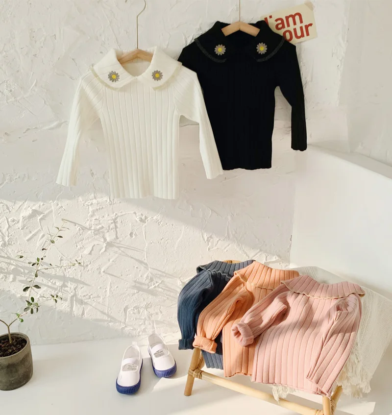 

Осень-зима 2020, новые детские свитера, корейские теплые свитера для маленьких девочек, детская вязаная куртка, пальто, зимняя верхняя одежда ...