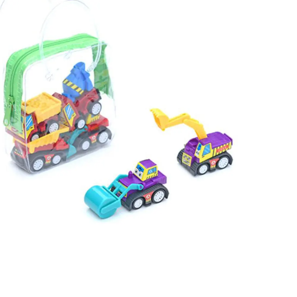 

6Pcs Funny Pull-Back Kids Mini Engineering Vehicles Model Toys Inertial Car Toys Early Educational Toys (Fire Fighting Truck