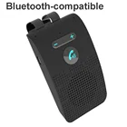 Автомобильный Bluetooth комплект громкой связи, Автомобильный MP3 плеер, беспроводной музыкальный ресивер A2DP, Bluetooth 4,2, солнцезащитный козырек, громкая связь для двух устройств