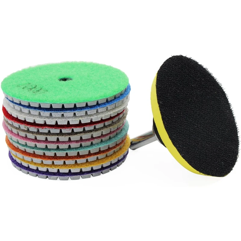 

Diamond Polishing Pad,Wet/Dry Polishing Wheel Set for Granite Stone Concrete Ceramic Marble Floor Grinder or Polisher