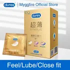 Durex Ультра тонкий 18 шт. удовольствие 3in1 презервативы плотно прилегающая смазанный натуральный каучуковый латекс сверхчувствительное покрытие Пенис рукава игрушки для взрослых
