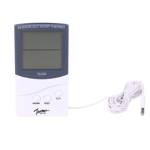 Высокоточный электронный термометр 13MA TA338 с щупом, внутренний, наружный, домашний, промышленный термометр с двойным дисплеем