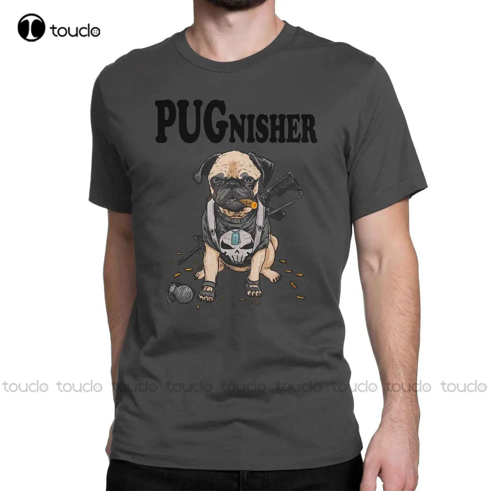 Новая забавная Мужская футболка Pugnisher с Мопсом-собакой-Шуточный Подарок женский