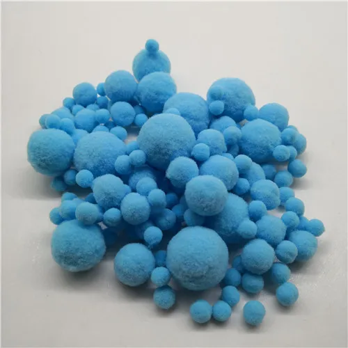 color 07 sky blue 20 г 8 до 30 мм смешанный размер 46 Цвет помпон помпоны мех плюшевый шар для шитья на ткани ремесло DIY свадебные украшения, аксессуары - Цвет: color 07 sky blue
