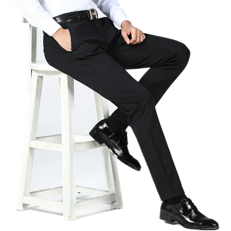 

2021 Summer Men Clothing Dress Pants Men Suit Pants Business Pantalones De Hombre Middle-Aged Man Plus Size Casual Loose Fashion